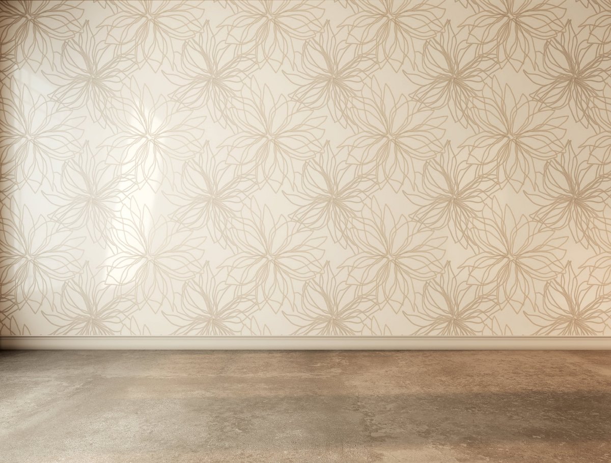 A modern, elegantly finished wallpaper installation in a bright Toronto condo interior